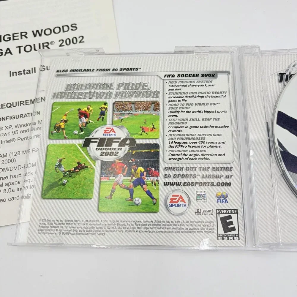 EA SPORTS TIGER WOODS PGA TOUR 2002 PC CD-ROM Complete Big Box Game